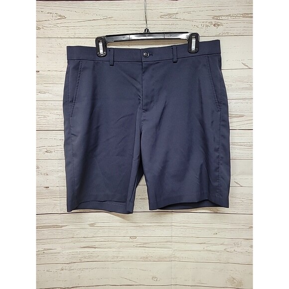 Saks Fifth Avenue‎ Golf Shorts Navy Blue Mens Size 34 Polyester Spandex Stretch - Picture 1 of 7